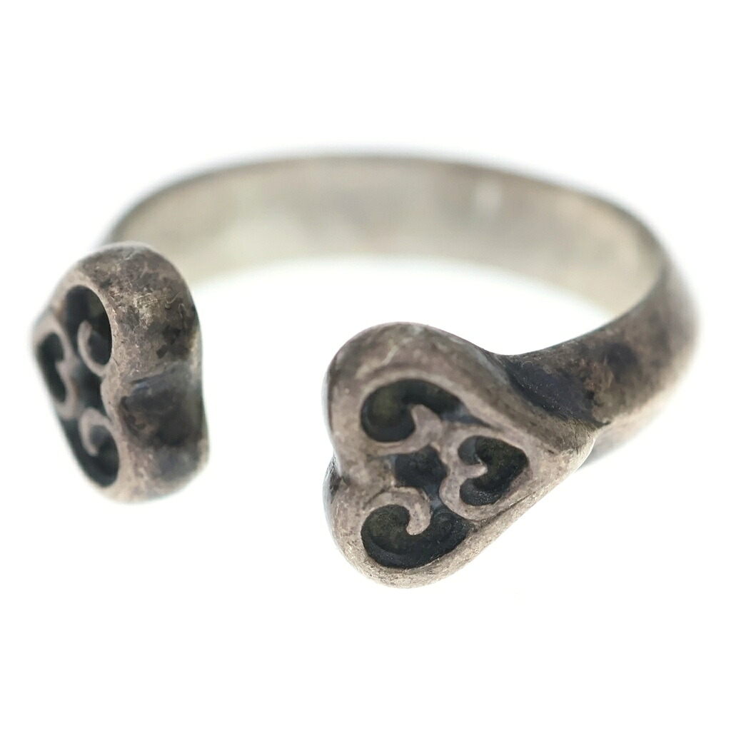 Bill Wall Leather/BWL(ビルウォールレザー) サイズ:8号 DOUBLE TRIBAL HEART RING ダブル トライバル ハート リング シルバー【中古】【程度B】【カラーシルバー】【取扱店舗OneStyleプロペラ通り店】|ブランド買取・販売 BRING