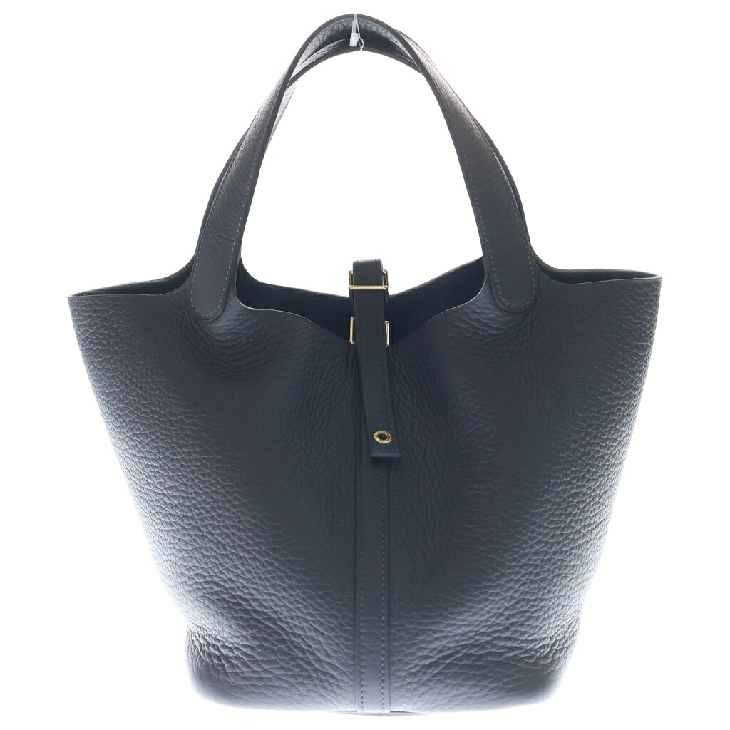 HERMES(エルメス) ピコタンロックMM キャバン トリヨンクレマンス レザー ハンドバッグ ゴールド金具 グレー K刻印【新古品/中古】【程度S】【カラーグレー】【取扱店舗BRING:RED新宿東口店】|ブランド買取・販売 BRING