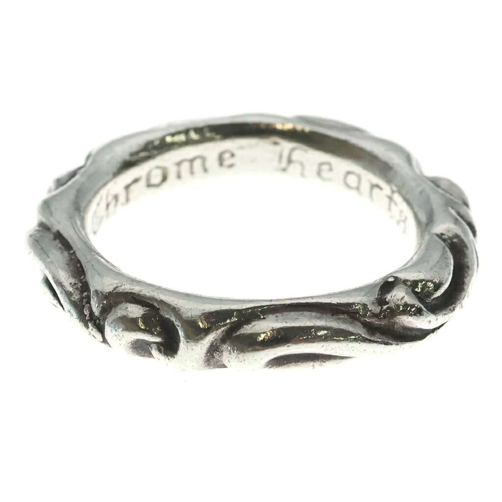 CHROME HEARTS(クロムハーツ) サイズ:16.5号 SCRL BAND スクロールバンド リング シルバー BCA351【中古】【程度B】【カラーシルバー】【取扱店舗BRING心斎橋店】｜ブランド買取・販売　BRING