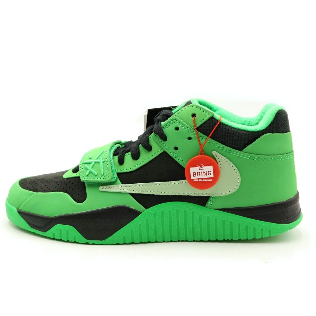 NIKE(ナイキ) サイズ:US9.5/27.5cm &times;TRAVIS SCOTT JUMPMAN JACK T-REXX トラビススコット ジャンプマン ジャック トレーナー ローカットスニーカー グリーン/ブラック IM9113-300 US9.5/27.5cm【新古品/中古】【程度S】【カラーグリーン】【取扱店舗BRING KICKS】｜ブランド買取・販売　BRING