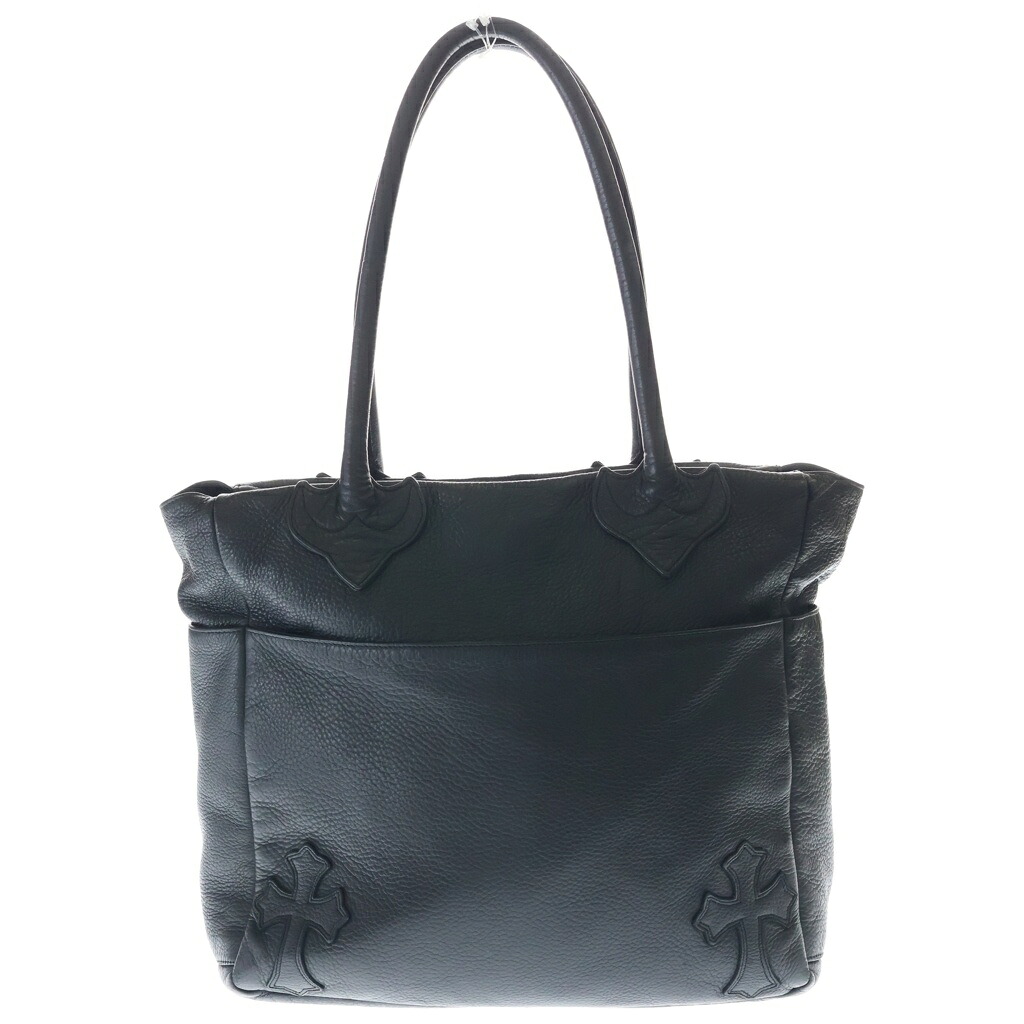 CHROME HEARTS(クロムハーツ) TOTE BAG 4 POCKET 4 CROS PATCH 4ポケット クロスパッチ付き レザートートバッグ ブラック【中古】【程度A】【カラーブラック】【取扱店舗OneStyle新宿店】｜ブランド買取・販売　BRING 297,000円