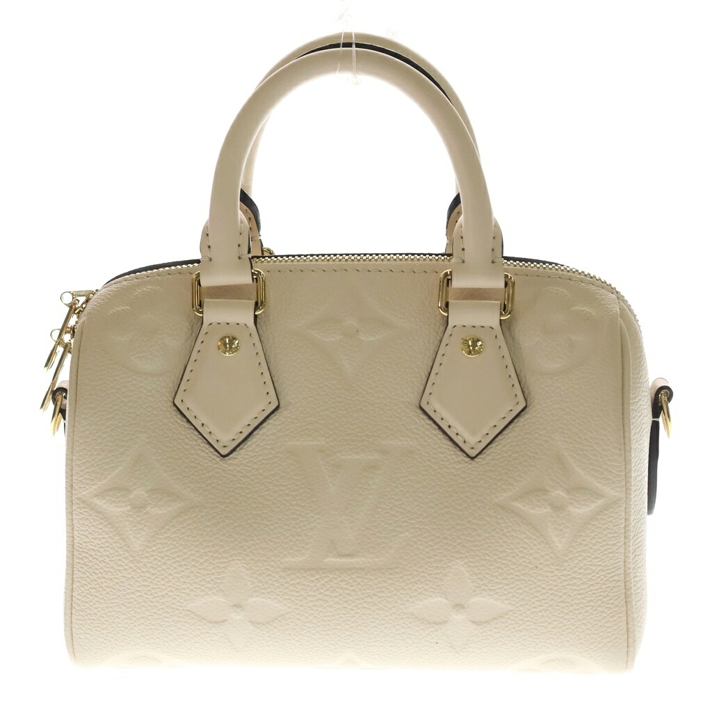 LOUIS VUITTON(ルイヴィトン) サイズ:- モノグラム・アンプラント スピーディ・バンドリエール20 2WAYバッグ ハンドバッグ ショルダーバッグ アイボリー レザー M58954 ゴールド金具【中古】【程度A】【カラーベージュ】【取扱店舗BRING心斎橋店】|ブランド買取・販売 BRING