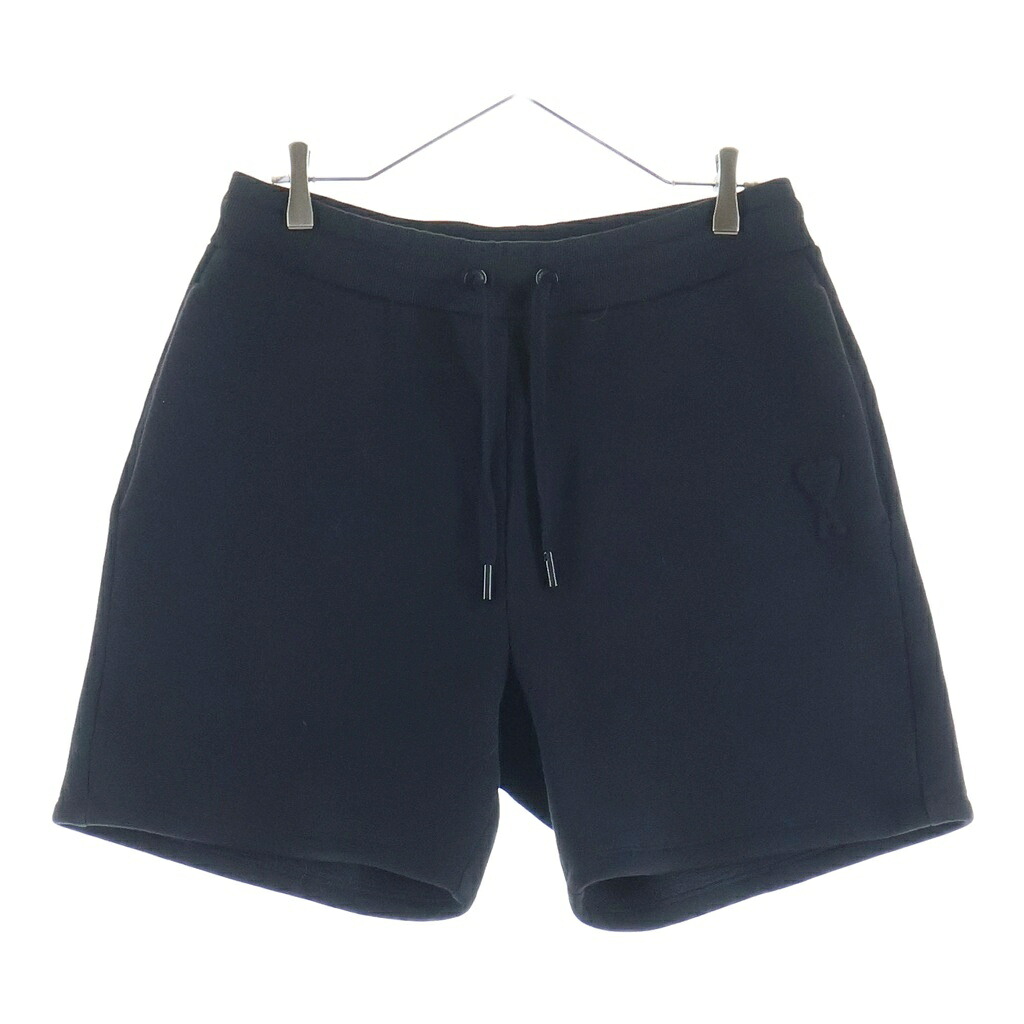 AMI Alexandre Mattiussi(アミアレクサンドルマテュッシ) サイズ:M テックロゴ コットン ヘビーショーツ ハーフパンツ ブラック USO325 749【中古】【程度B】【カラーブラック】【取扱店舗BRING THRIFT CLOSET 幕張店】|ブランド買取・販売 BRING