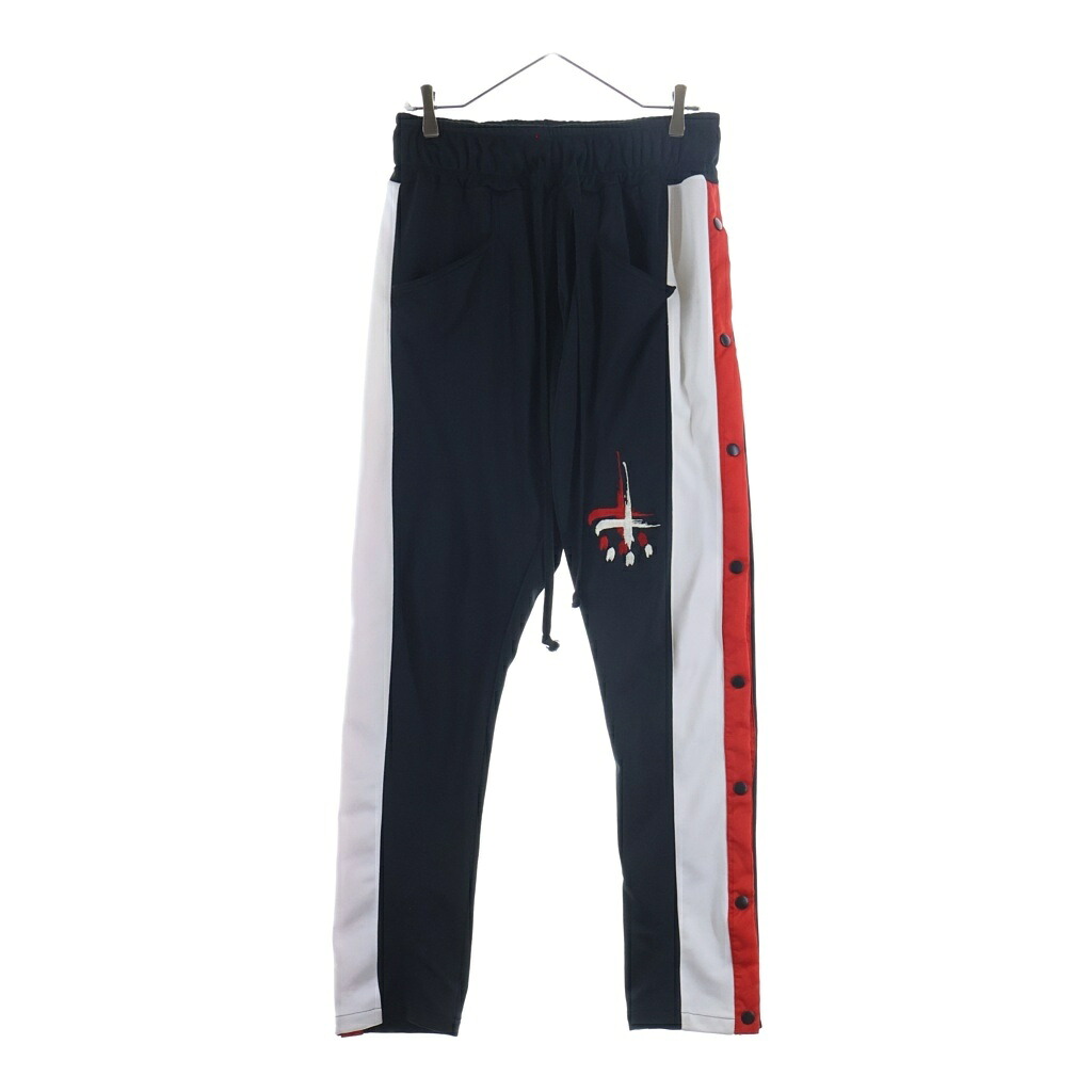 cvtvlist(カタリスト) サイズ:2 21AW LOYAL FLASH LIMITED CTLS SIDE SNAP PANTS ロイヤルフラッシュ ロゴエンブロイダリー サイドスナップ トラックパンツ ブラック【中古】【程度B】【カラーブラック】【オンライン限定商品】|ブランド買取・販売 BRING