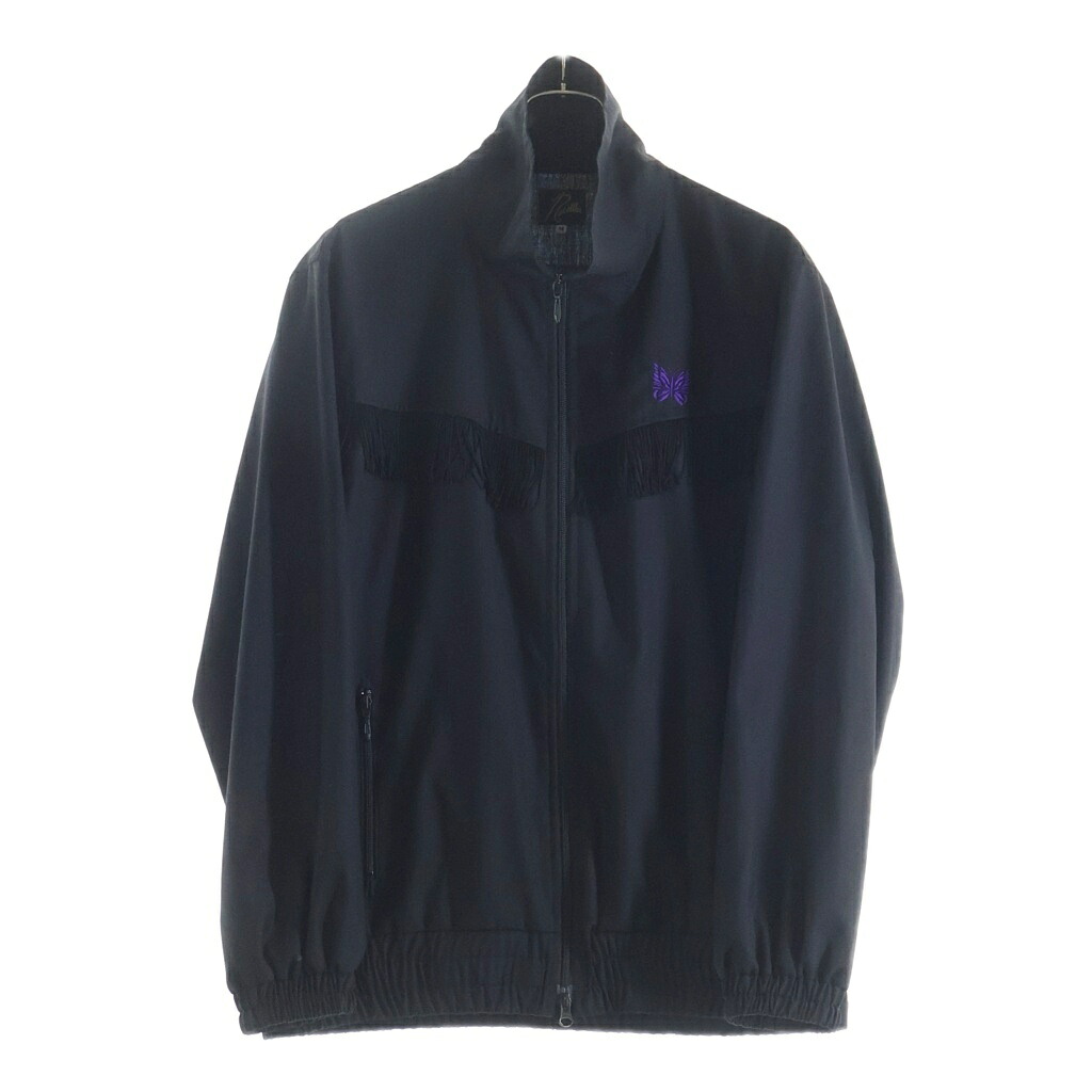 Needles(ニードルス) サイズ:M Fringe Track Jacket フリンジトラックジャケット ブラック KP128【中古】【程度B】【カラーブラック】【取扱店舗BRING大宮店】｜ブランド買取・販売　BRING