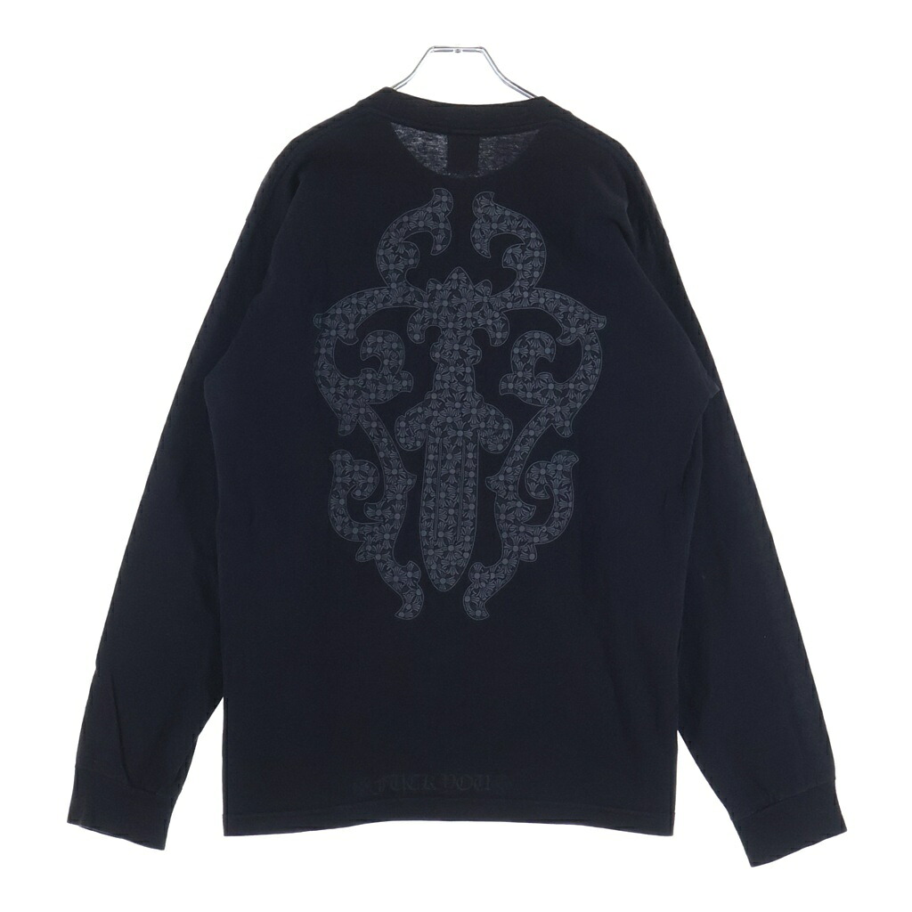 CHROME HEARTS(クロムハーツ) サイズ:L OLD VINE DAGGER L/S TEE オールド ダガー アームCHプラスプリント クルーネック半袖Tシャツカットソー ブラック【中古】【程度B】【カラーブラック】【取扱店舗OneStyle新宿店】｜ブランド買取・販売　BRING