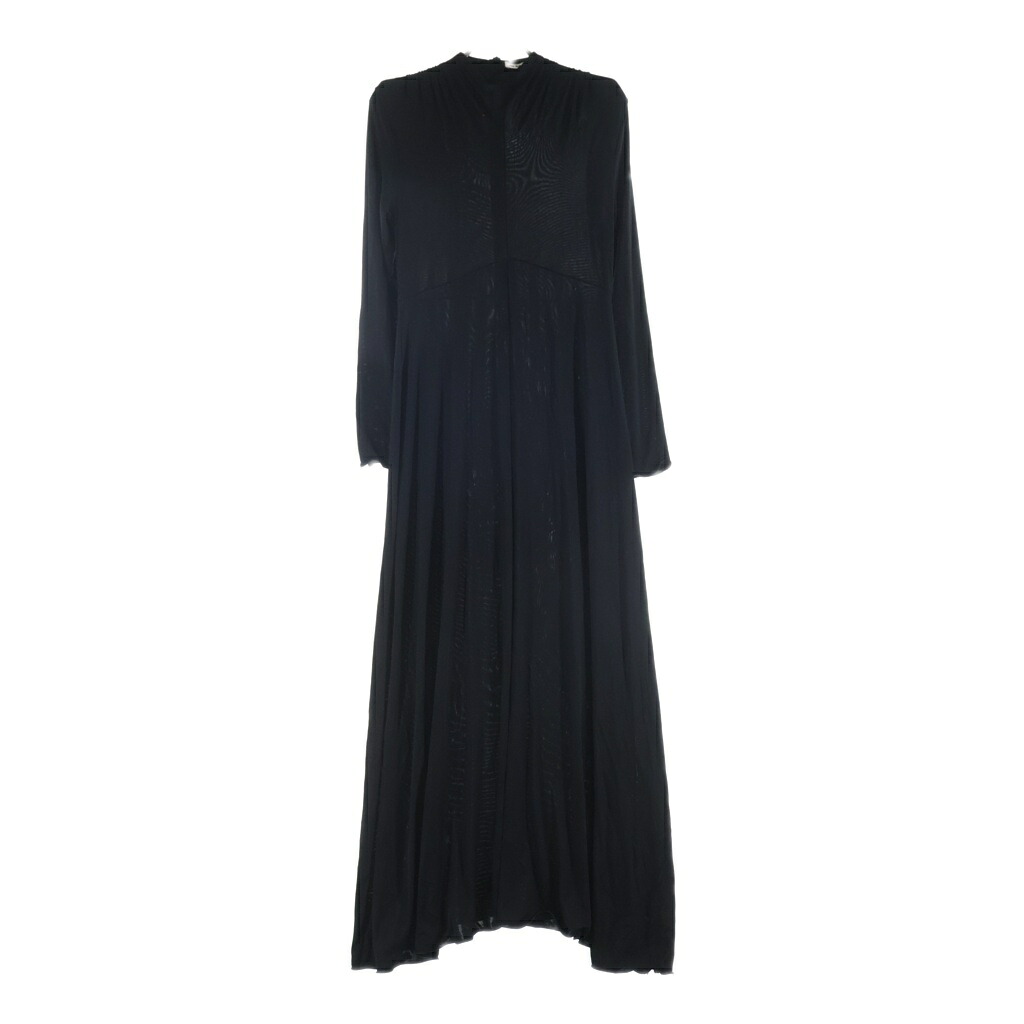 JIL SANDER(ジルサンダー) サイズ:34 23AW JERSEY MAXI DRESS レーヨン混合 長袖ロングドレス レディース ブラック J01CT0147 J20048【中古】【程度B】【カラーブラック】【取扱店舗BRING京都河原町店】｜ブランド買取・販売　BRING