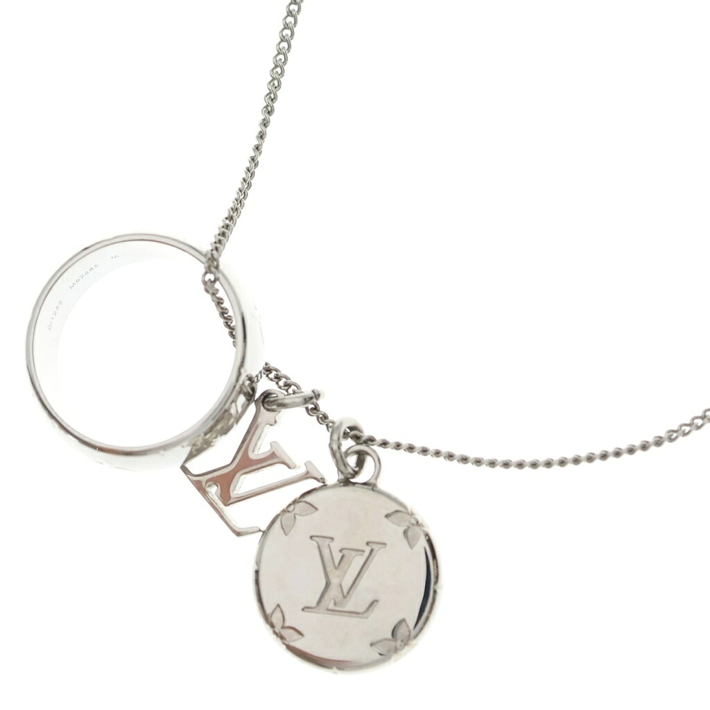 LOUIS VUITTON(ルイヴィトン) サイズ:- モノグラム リングネックレス ペンダント チェーン シルバー M62485【中古】【程度A】【カラーシルバー】【取扱店舗渋谷】｜ブランド買取・販売　BRING