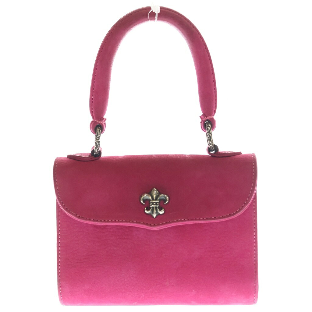 CHROME HEARTS(クロムハーツ) DOC ADAMS BSフレアモチーフ ヌバック スウェードレザー ハンドバッグ ピンク【中古】【程度B】【カラーピンク】【取扱店舗OneStyle新宿店】｜ブランド買取・販売　BRING 321,750円