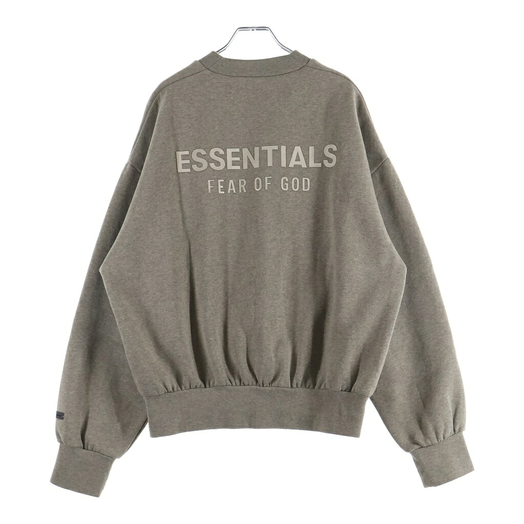 FEAR OF GOD ESSENTIALS(フィアオブゴッド エッセンシャルズ) サイズ:S Rubber Logo Crewneck Sweatshirts ラバーロゴクルーネックスウェットシャツ トレーナー ブラウン【新古品/中古】【程度S】【カラーブラウン】【取扱店舗BRING横浜ビブレ店】｜ブランド買取・販売　BRING