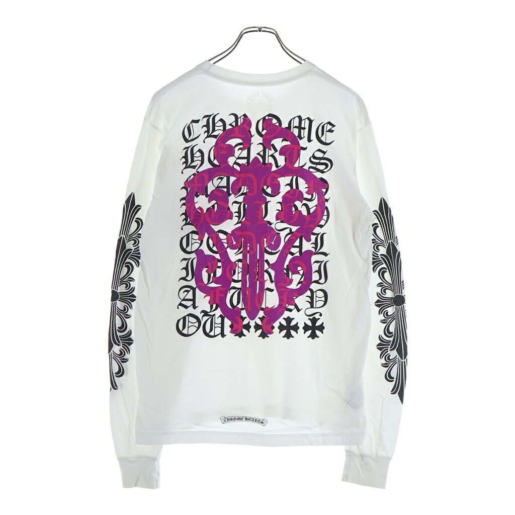 CHROME HEARTS(クロムハーツ) サイズ:L Vine Dagger ヴァインダガー アームフローラル 長袖Tシャツ ロンT ロングスリーブ ホワイト【中古】【程度B】【カラーホワイト】【取扱店舗BRING仙台店】｜ブランド買取・販売　BRING