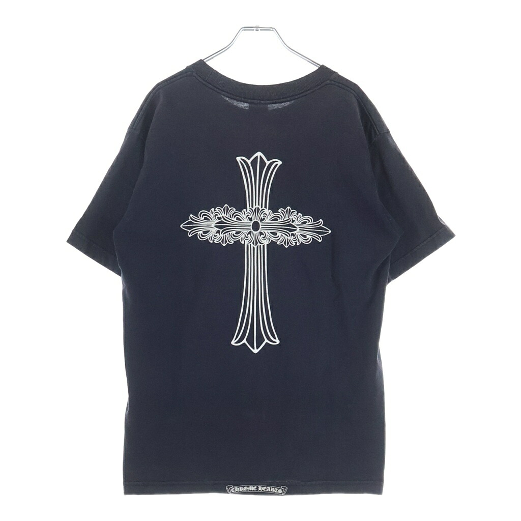 CHROME HEARTS(クロムハーツ) サイズ:M OLD バックフローラルクロスプリント クルーネック半袖Tシャツカットソー ブラック【中古】【程度B】【カラーブラック】【取扱店舗OneStyle原宿店】｜ブランド買取・販売　BRING 90,750円