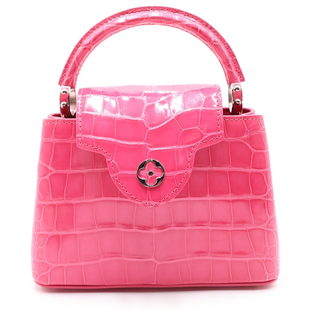 LOUIS VUITTON(ルイヴィトン) カプシーヌミニ フューシャピンク 2WAYハンドバッグ ショルダーバッグ ピンク クロコダイル ブリリアント N96238 シルバー金具【中古】【程度A】【カラーピンク】【取扱店舗BRING心斎橋店】|ブランド買取・販売 BRING