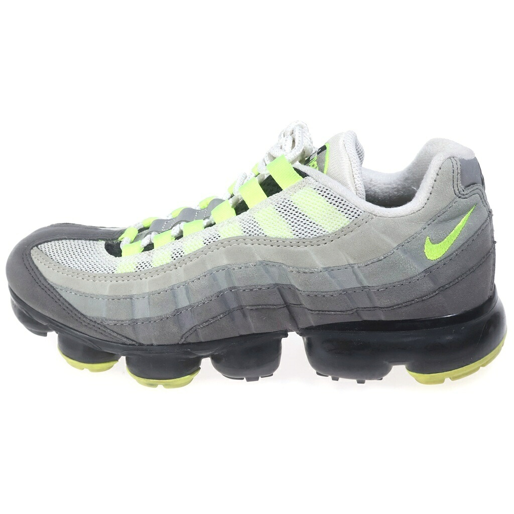 NIKE(ナイキ) サイズ:24.0cm AIR VAPORMAX95 NEON エアベイパーマックス95 ネオン ローカットスニーカー レディース グレー/グリーン US6/24cm 95AJ7292-001【中古】【程度B】【カラーグレー】【オンライン限定商品】|ブランド買取・販売 BRING