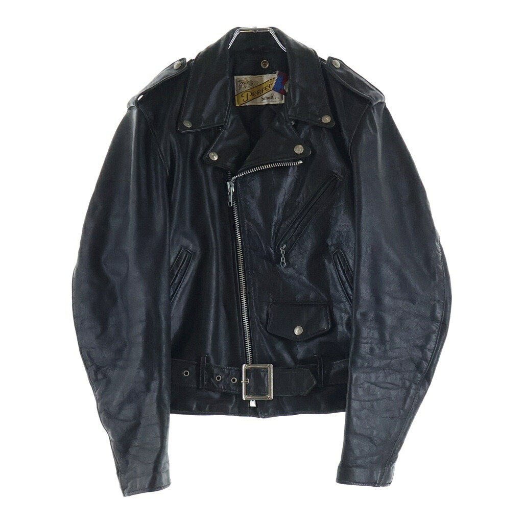 SCHOTT(ショット) サイズ:36 80S VINTAGE 618 RIDERS USA製 バイカータグ ヴィンテージ レザー ダブルライダースジャケット ブラック【中古】【程度B】【カラーブラック】【オンライン限定商品】|ブランド買取・販売 BRING