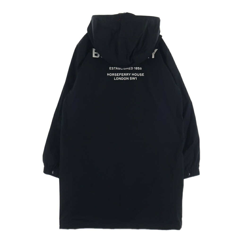 BURBERRY(バーバリー) サイズ:50 バックロゴデザイン フーデッド ナイロンジャケット ブラック 1750-226【中古】【程度A】【カラーブラック】【取扱店舗BRING WASTE_NOT】|ブランド買取・販売 BRING