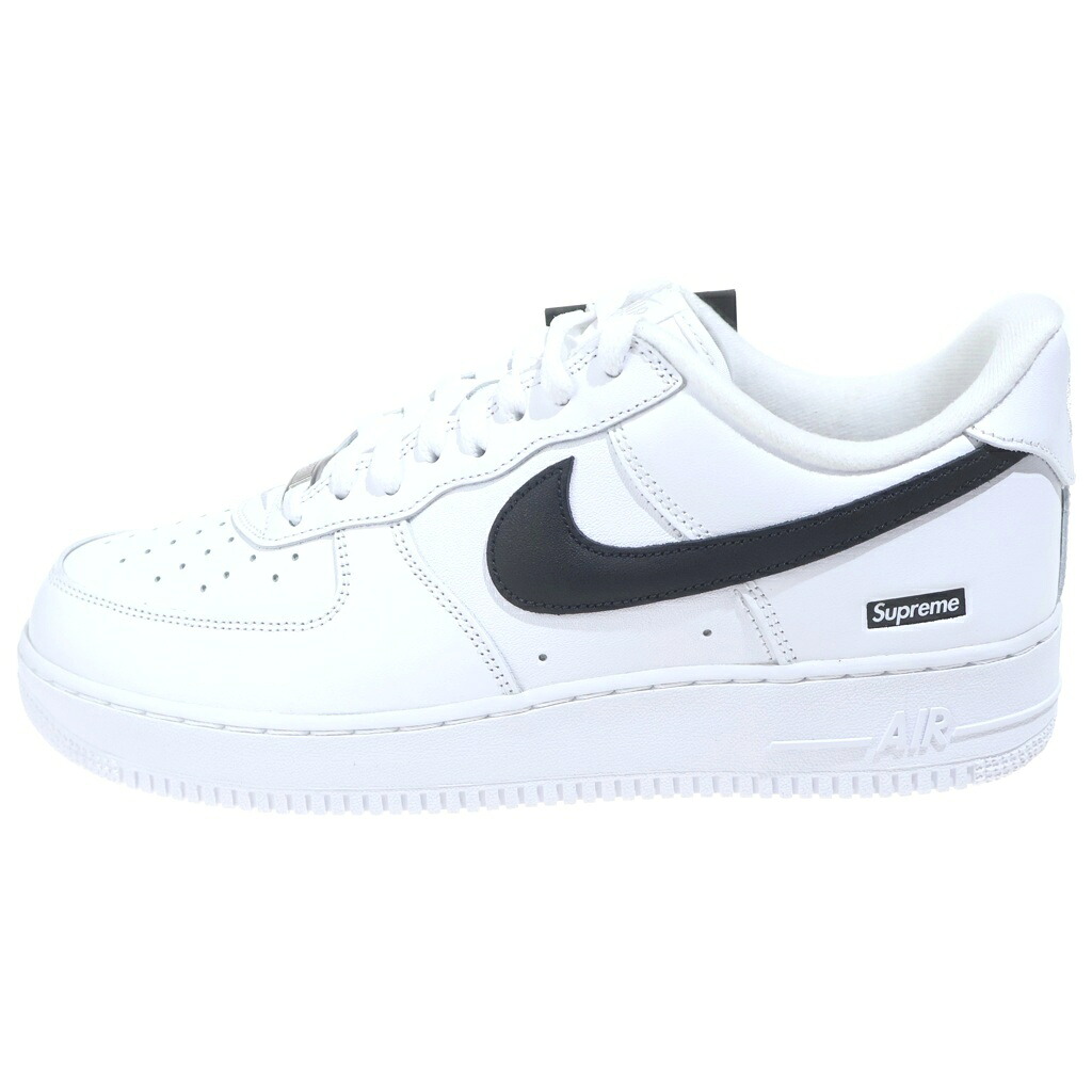 NIKE(ナイキ) サイズ:28.5cm &times;SUPREME AIR FORCE 1 LOW エアフォース1 ローカットスニーカー US10.5/28.5cm ホワイト/ブラック CU9225-102【新古品/中古】【程度S】【カラーホワイト】【取扱店舗BRING THRIFT CLOSET 幕張店】｜ブランド買取・販売　BRING