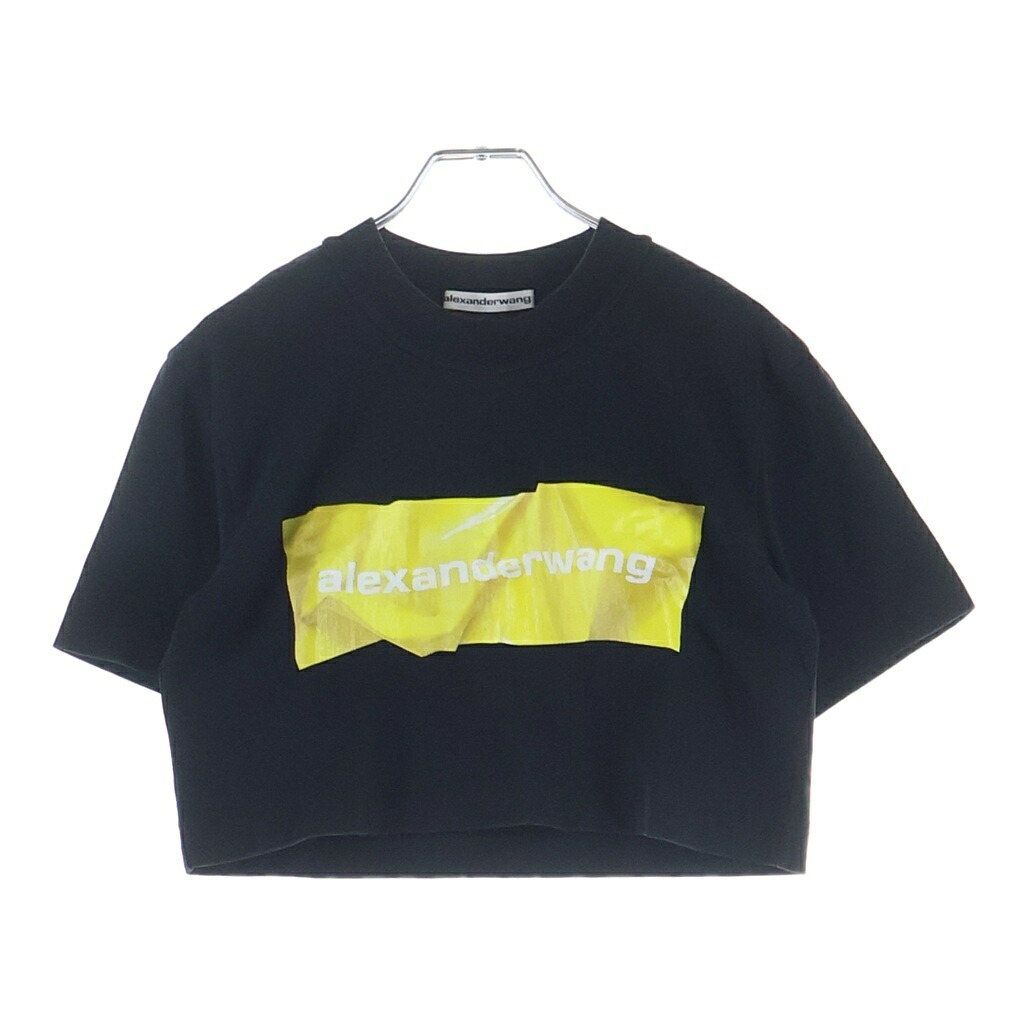 ALEXANDER WANG(アレキサンダーワン) サイズ:XS Cropped T-Shirt クロップド半袖Tシャツ ブラック レディース【中古】【程度B】【カラーブラック】【取扱店舗BRING原宿店】|ブランド買取・販売 BRING