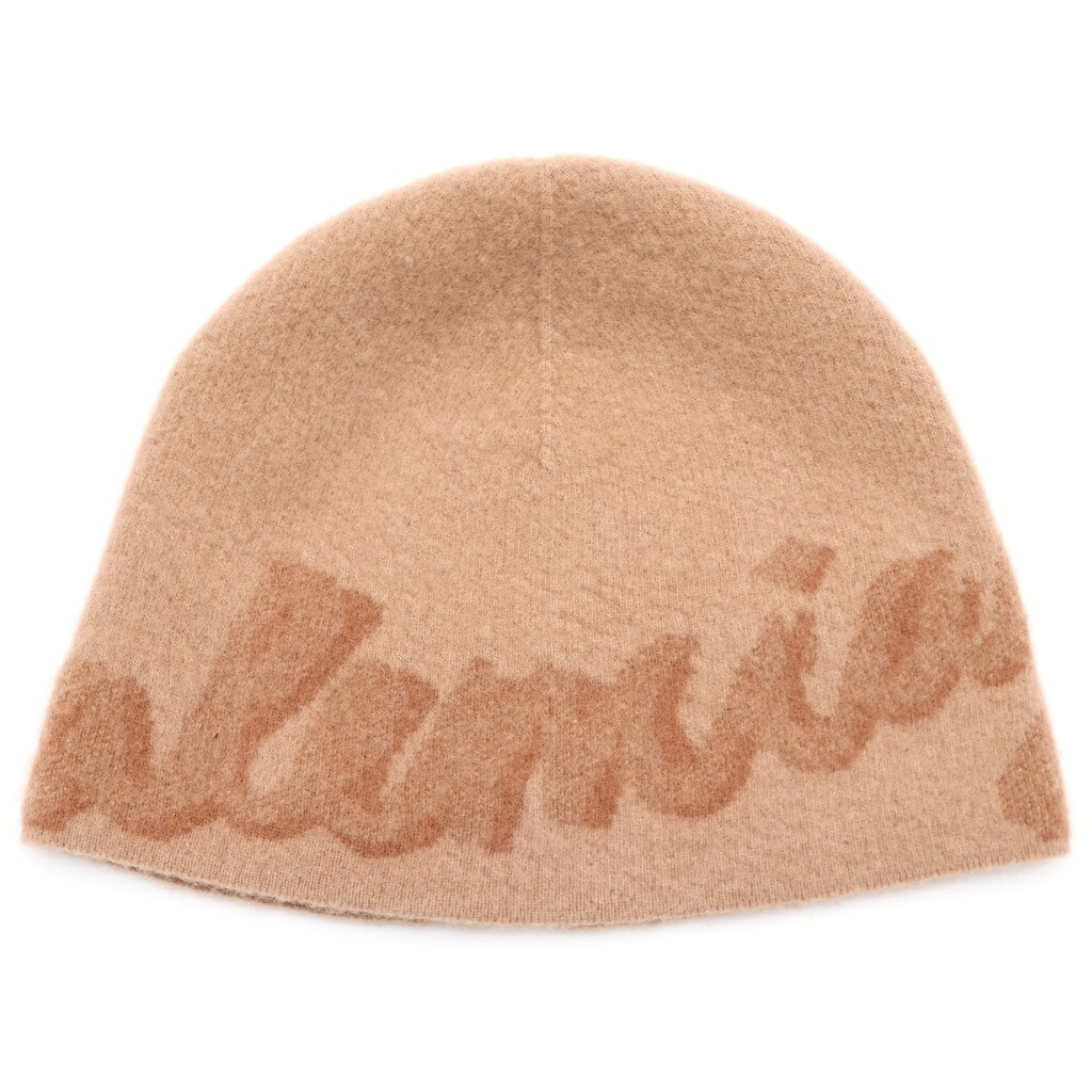 BALENCIAGA(バレンシアガ) サイズ:27&times;27cm LOGO WOOL AND CASHMERE BEANIE ロゴウールアンドカシミアビーニー ニット帽 ベージュ 825838 4F3B0【中古】【程度A】【カラーベージュ】【取扱店舗BRING渋谷ANNEX店】｜ブランド買取・販売　BRING