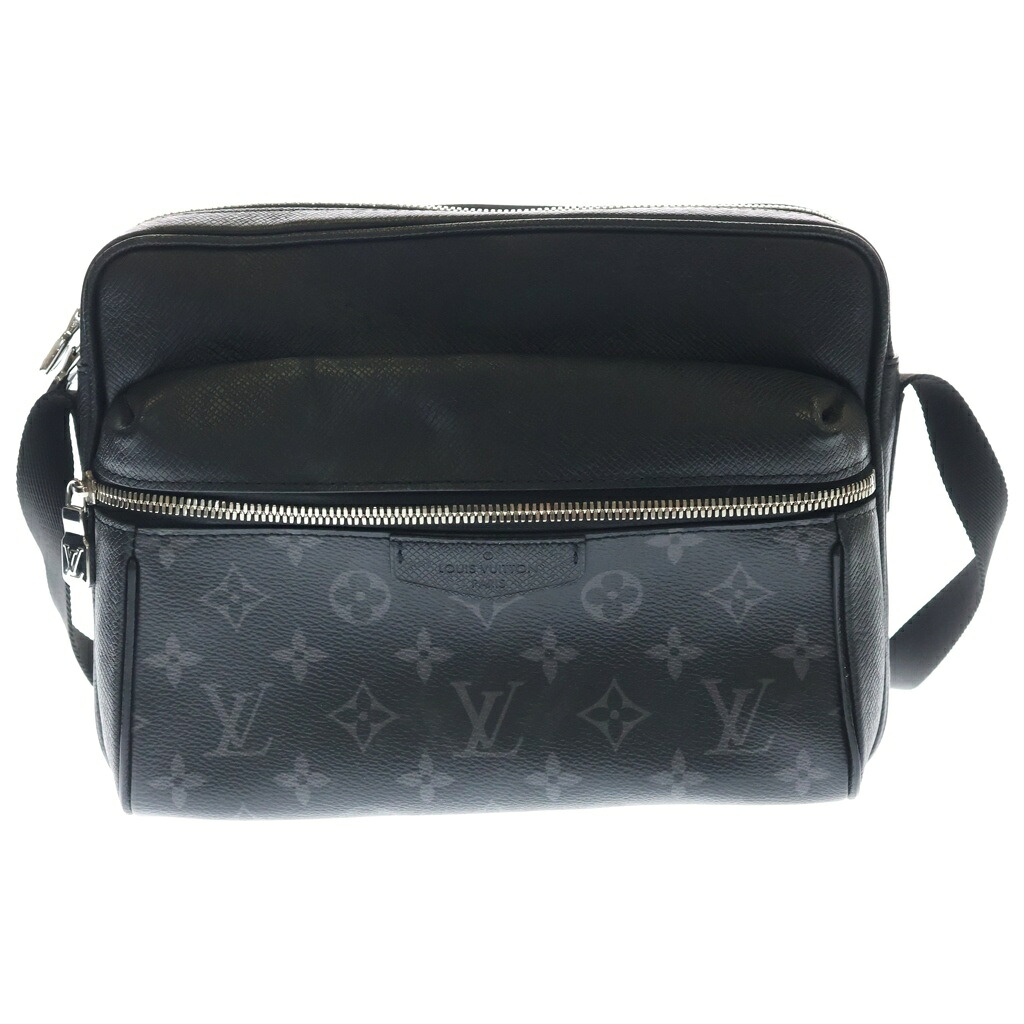 LOUIS VUITTON(ルイヴィトン) サイズ:- タイガラマ アウトドア・メッセンジャー PM ショルダーバッグ ブラック レザー×PVC M30233 シルバー金具【中古】【程度A】【カラーブラック】【取扱店舗BRING有楽町マルイ店】|ブランド買取・販売 BRING