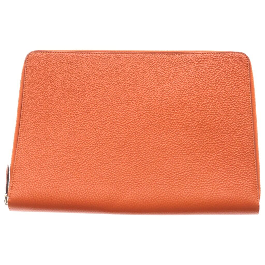 FENDI(フェンディ) サイズ:- クラッチバッグ セカンドバッグ ケース ポーチ オレンジ レザー 7N0167【中古】【程度A】【カラーオレンジ】【オンライン限定商品】｜ブランド買取・販売　BRING 24,090円