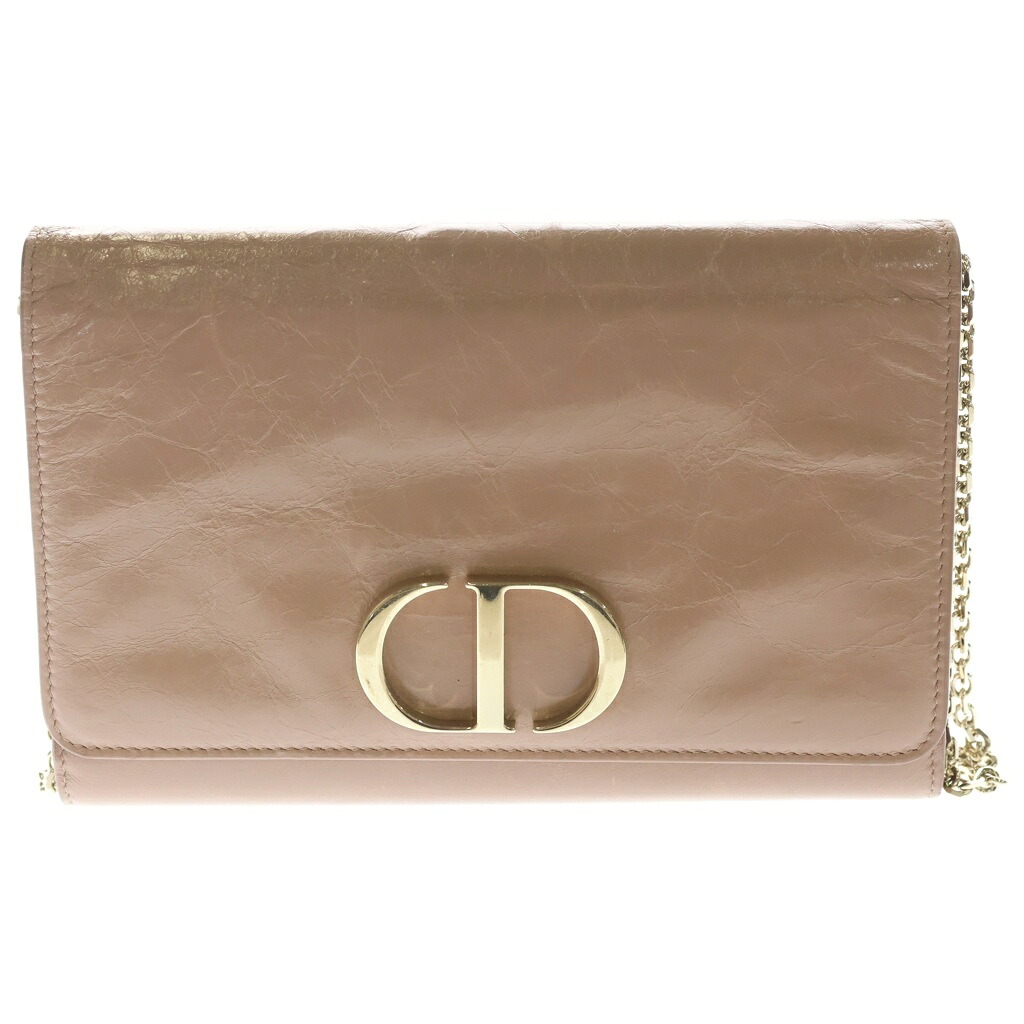DIOR(ディオール) 30 Montaigne Wallet モンテーニュ チェーンレザーウォレット ピンク【中古】【程度A】【カラーピンク】【取扱店舗原宿】|ブランド買取・販売 BRING