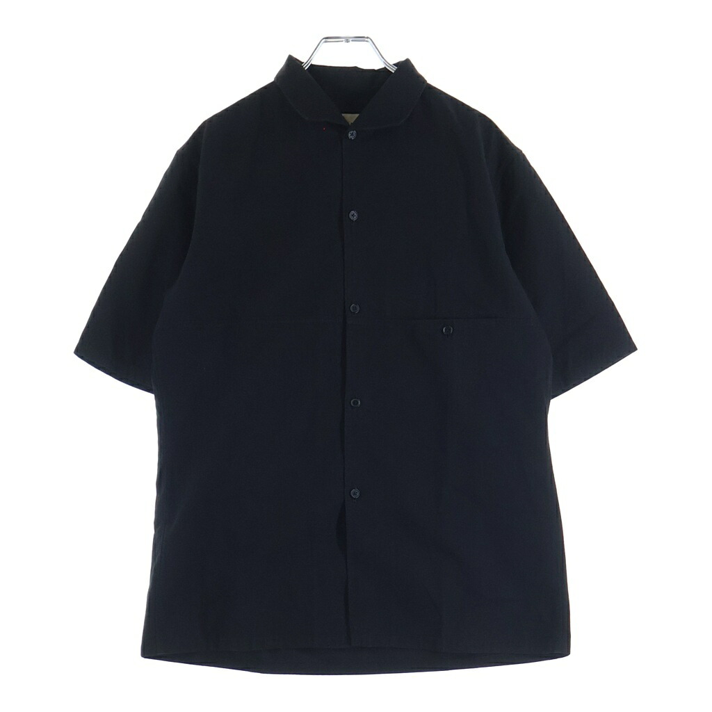 LEMAIRE(ルメール) サイズ:46 SHORT SLEEVED SPRED SHIRTS コットンリネン 半袖スプレッドカラー 開襟シャツ ブラック M161SH15LF057-U【中古】【程度B】【カラーブラック】【取扱店舗BRING大宮店】|ブランド買取・販売 BRING