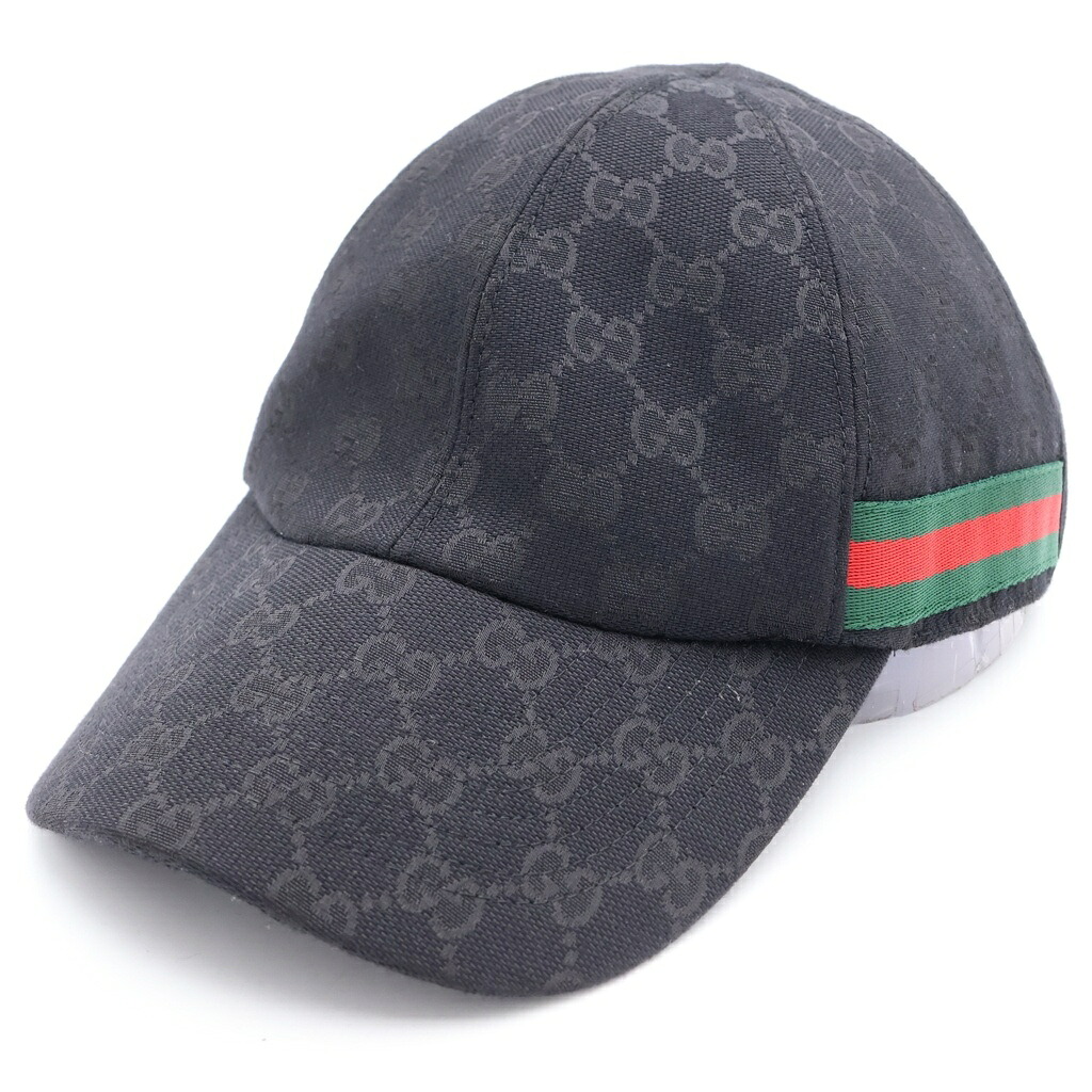 GUCCI(グッチ) GGスプリーム ロゴデザイン ベースボールキャップ 帽子 ブラック 8726324HBJP【中古】【程度A】【カラーブラック】【取扱店舗BRING新宿店】|ブランド買取・販売 BRING