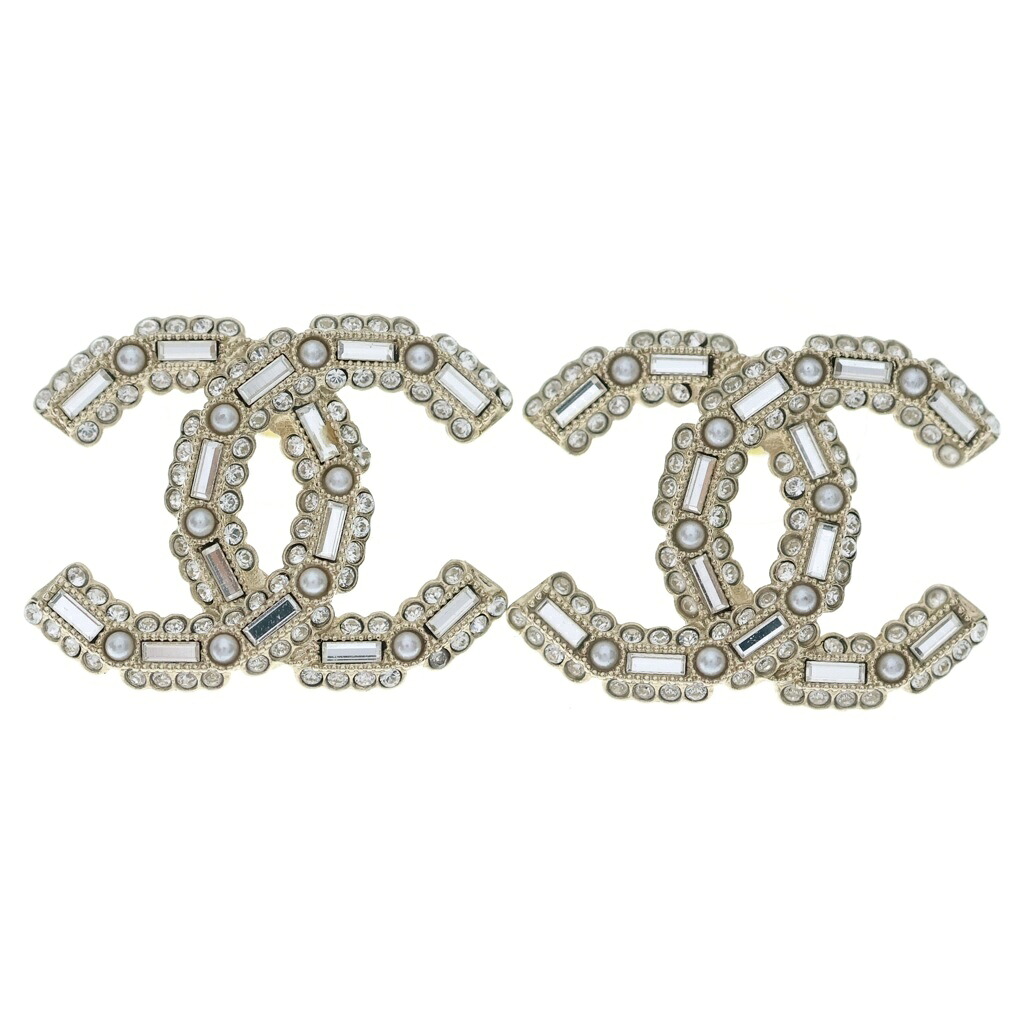 CHANEL(シャネル) サイズ:- ココマーク ピアス ラインストーン フェイクパール ホワイトゴールド A22K【中古】【程度A】【カラーシルバー】【取扱店舗BRING心斎橋店】｜ブランド買取・販売　BRING