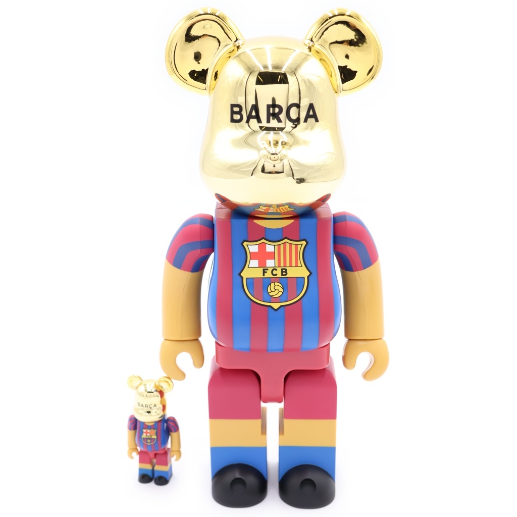 MEDICOM TOY(メディコムトイ) サイズ:400% BE@RBRICK FCB 05-06 CHAMPION Ver 100% & 400% ベアブリック エフシーバルセロナ 05‐06 チャンピオンバージョン フィギュア 人形 ブルー/レッド/ゴールド【新古品/中古】【程度S】【カラーマルチカラー】【オンライン限定商品】｜ブランド買取・販売　BRING