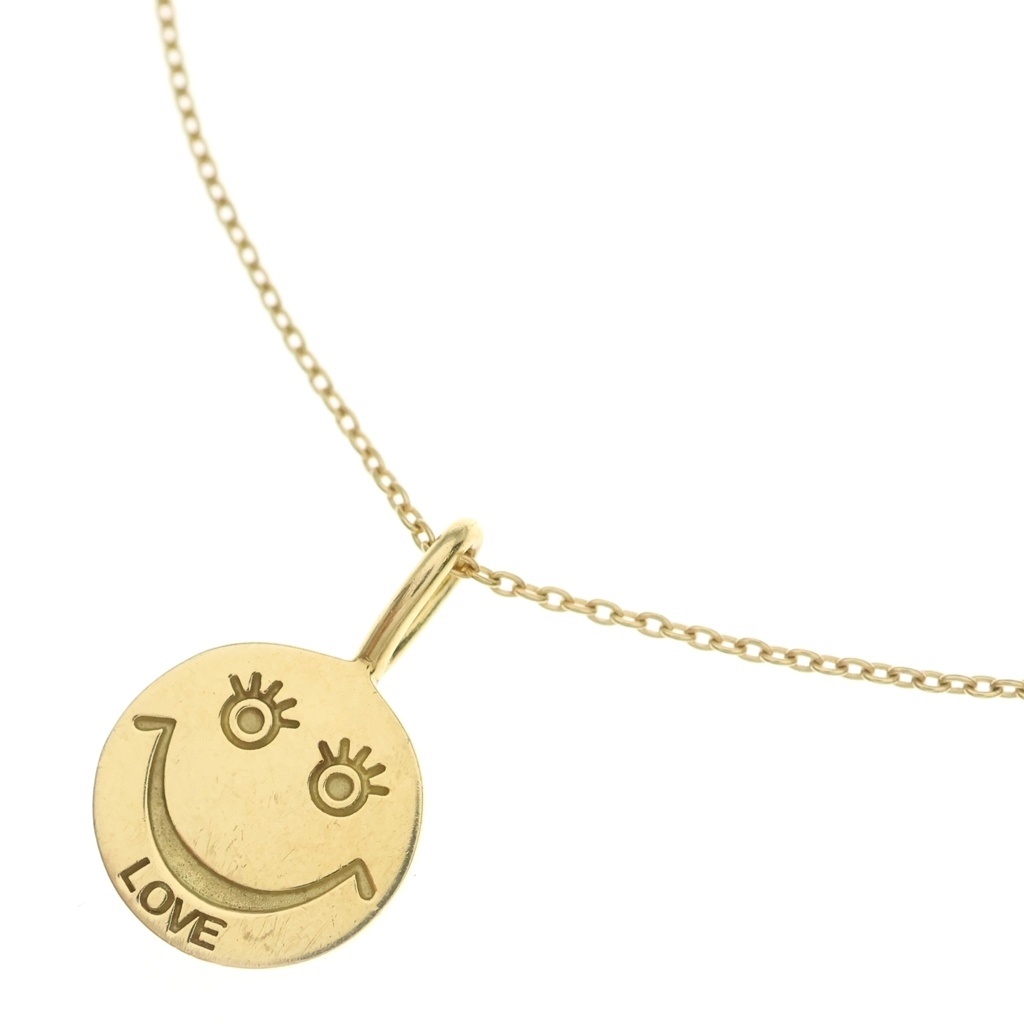 A Love Movement(ア ラブ ムーブメント) 18K &times;WBA ウィードリーフ コインペンダント ネックレス ゴールド【中古】【程度B】【カラーゴールド】【取扱店舗BRING渋谷ANNEX店】｜ブランド買取・販売　BRING 60,500円