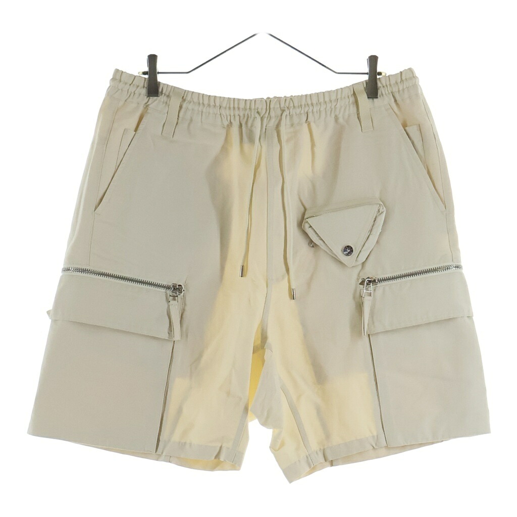 MLVINCE(メルヴィンス) サイズ:XL 25SS NYLON CARGO SHORTS ナイロンカーゴショーツ ハーフパンツ クリーム【中古】【程度A】【カラーホワイト】【取扱店舗BRING WASTE_NOT】｜ブランド買取・販売　BRING