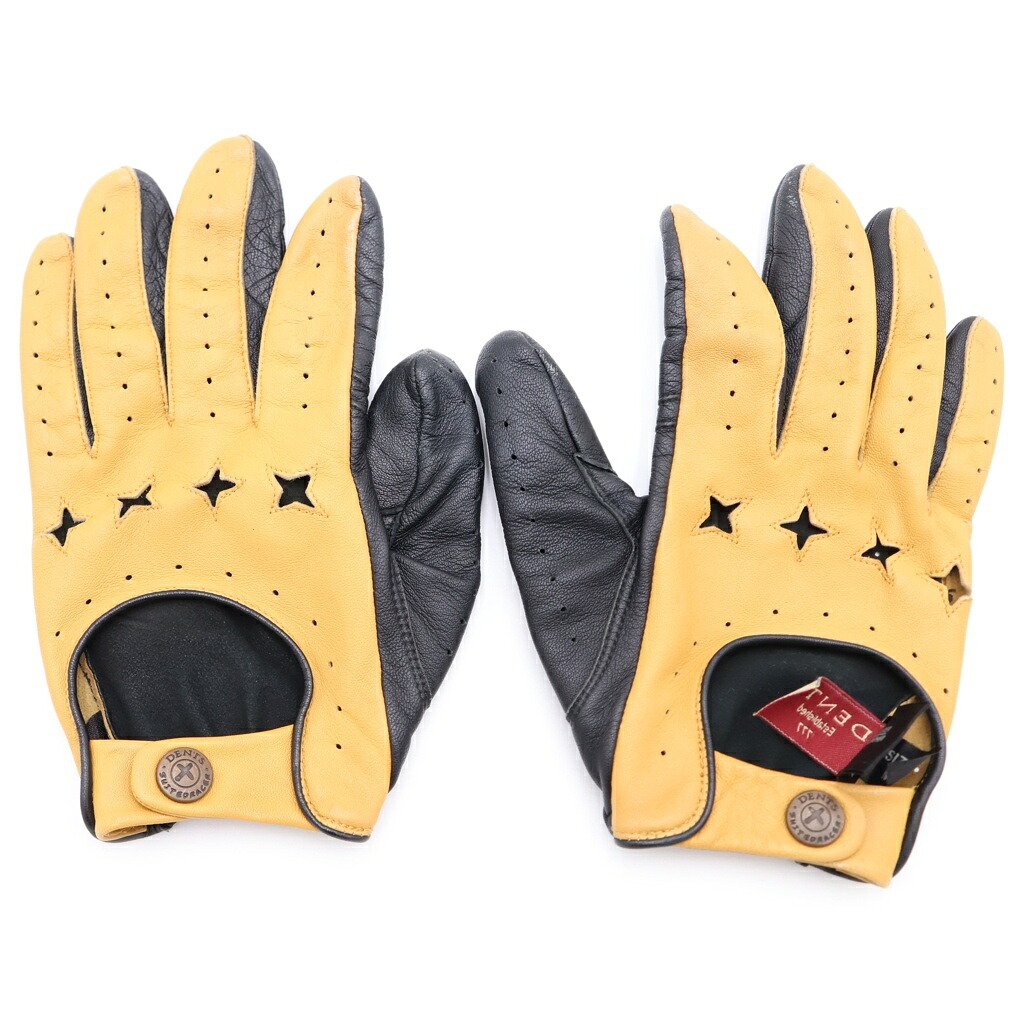 DENTS(デンツ) サイズ:M &times;THE SUITED RACER TOUCHSCREEN LEATHER DRIVING GLOVE スーツドレーサー ヘアシープレザー レザードライビンググローブ ベージュ/ブラック 5-1000【中古】【程度B】【カラーベージュ】【オンライン限定商品】｜ブランド買取・販売　BRING 8,393円