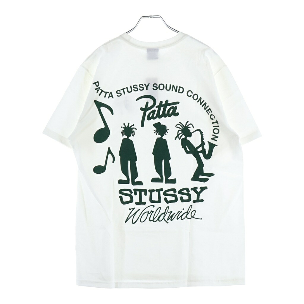 STUSSY(ステューシー) サイズ:M &times;Patta Sound Connection Tee パタ サウンド コネクション クルーネック 半袖Tシャツ カットソー ホワイト【新古品/中古】【程度S】【カラーホワイト】【取扱店舗BRING渋谷店】｜ブランド買取・販売　BRING