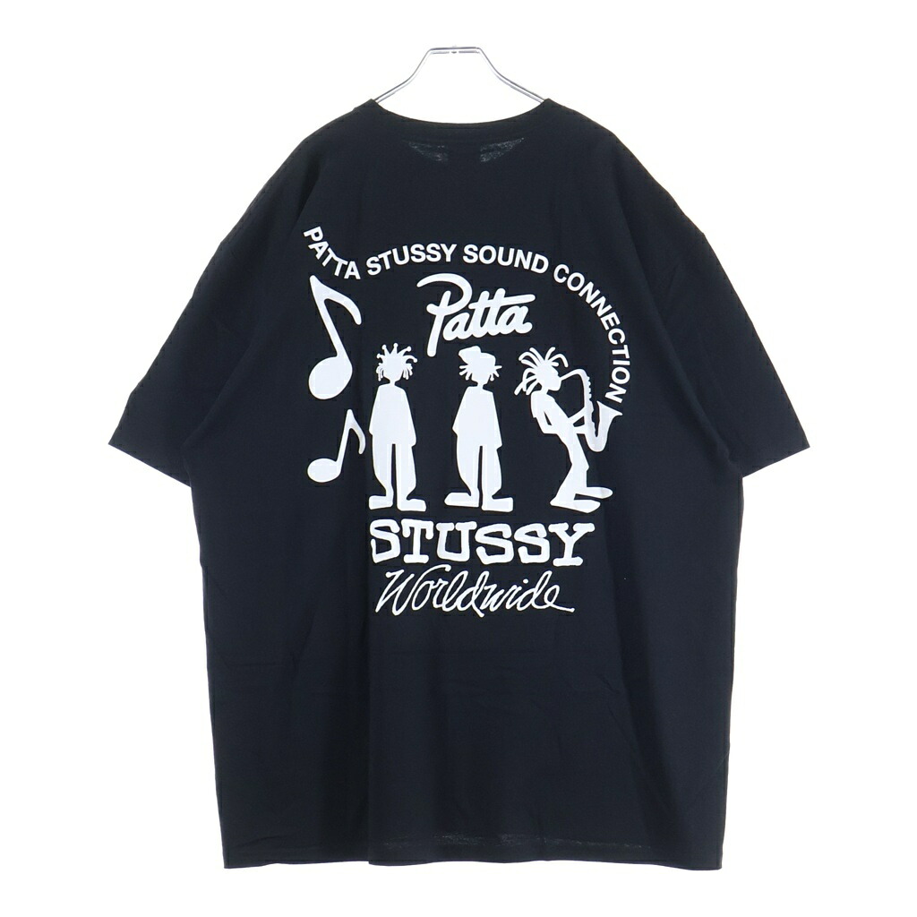 STUSSY(ステューシー) サイズ:XXL &times;Patta Sound Connection Tee パタ サウンド コネクション クルーネック 半袖Tシャツ カットソー ブラック【新古品/中古】【程度S】【カラーブラック】【取扱店舗BRING渋谷店】｜ブランド買取・販売　BRING