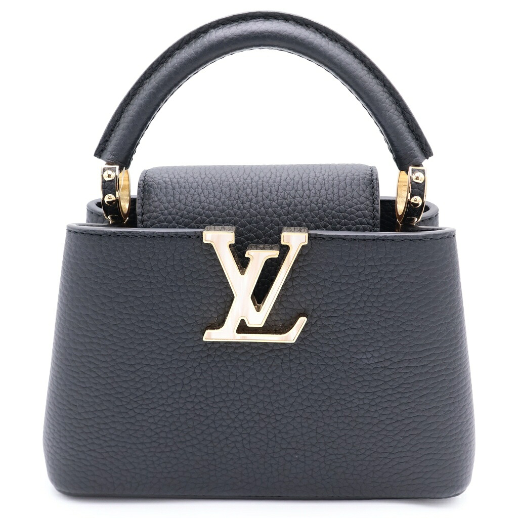 LOUIS VUITTON(ルイヴィトン) サイズ:- カプシーヌミニ ハンドバック 2wayショルダー シェル ゴールド金具 レザー ブラック M25903【中古】【程度A】【カラーブラック】【取扱店舗BRING：RED新宿東口店】｜ブランド買取・販売　BRING