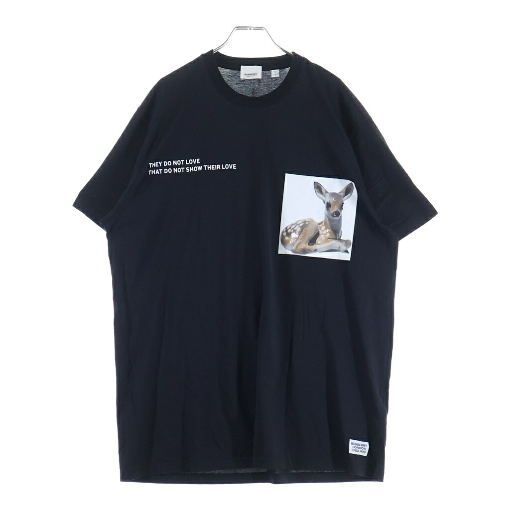 BURBERRY(バーバリー) サイズ:M 19SS MONTAGE PRINT COTTON ORVERSIZE Tee モンテージプリント クルーネック半袖Tシャツ カットソー ブラック 4558807【中古】【程度B】【カラーブラック】【取扱店舗BRING有楽町マルイ店】｜ブランド買取・販売　BRING