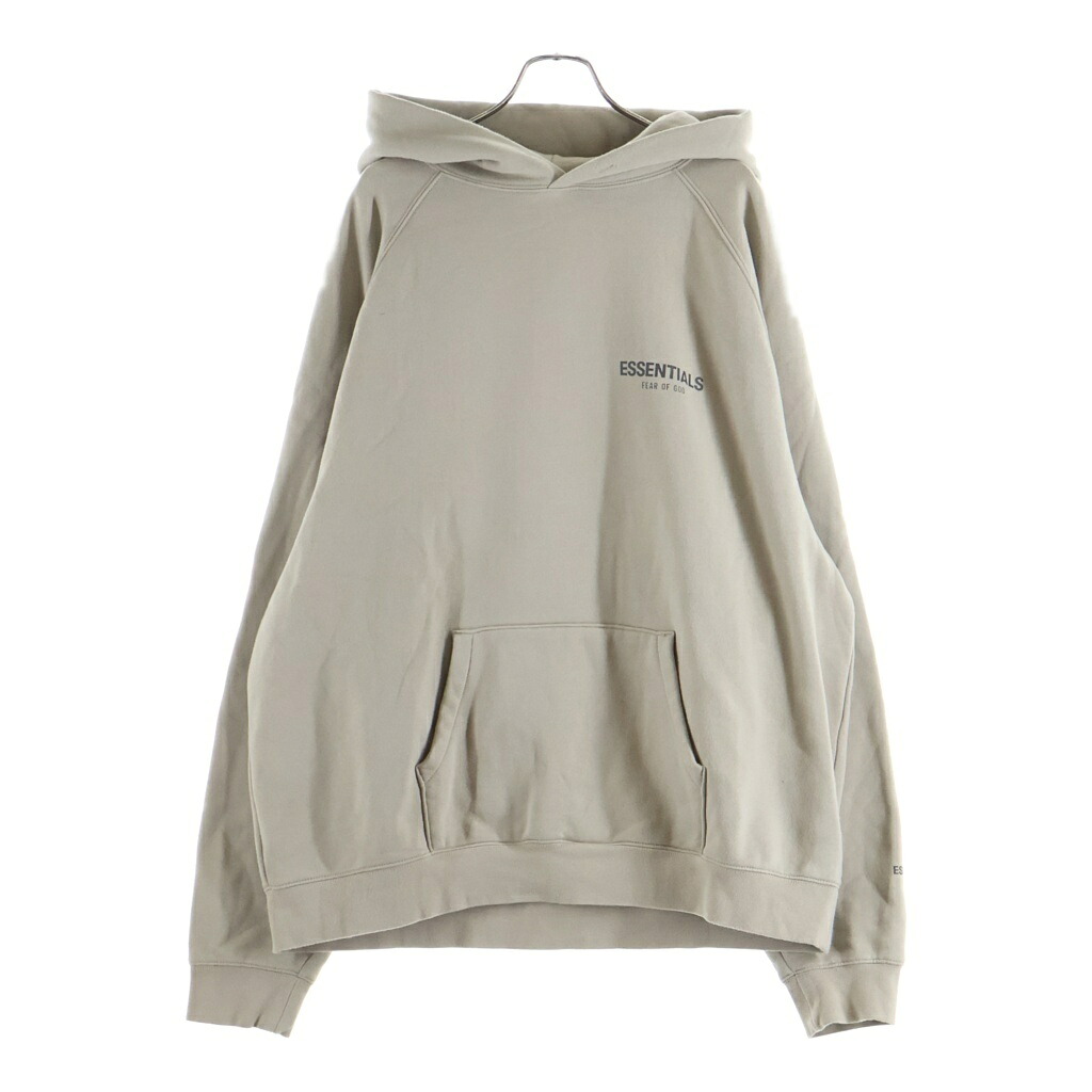 FEAR OF GOD ESSENTIALS(フィアオブゴッド エッセンシャルズ) サイズ:XXL リフレクターロゴ プルオーバースウェットパーカー フーディー ベージュ【中古】【程度B】【カラーベージュ】【取扱店舗BRING有楽町マルイ店】｜ブランド買取・販売　BRING