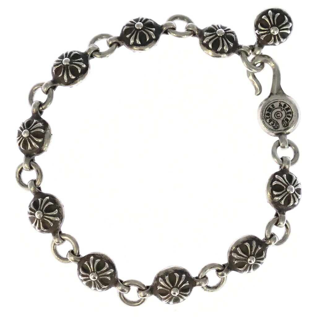 CHROME HEARTS(クロムハーツ) NO2 BALL #2クロスボールブレスレット シルバー BCA176【中古】【程度B】【カラーシルバー】【取扱店舗BRING有楽町マルイ店】｜ブランド買取・販売　BRING