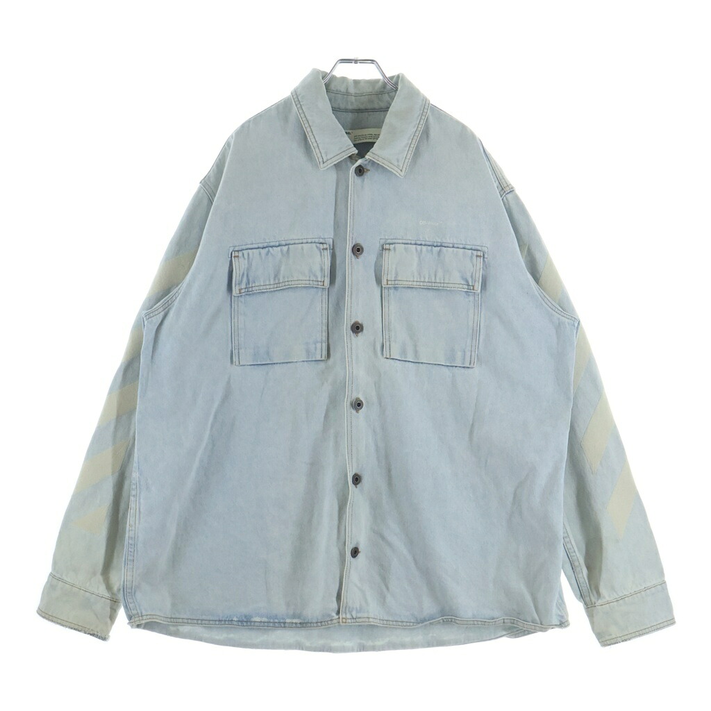 OFF-WHITE(オフホワイト) サイズ:M 20SS Oversized Denim Jacket オーバーサイズ デニムジャケット インディゴ OMYD017R20386018【中古】【程度B】【カラーブルー】【取扱店舗BRING THRIFT CLOSET あべの店】｜ブランド買取・販売　BRING