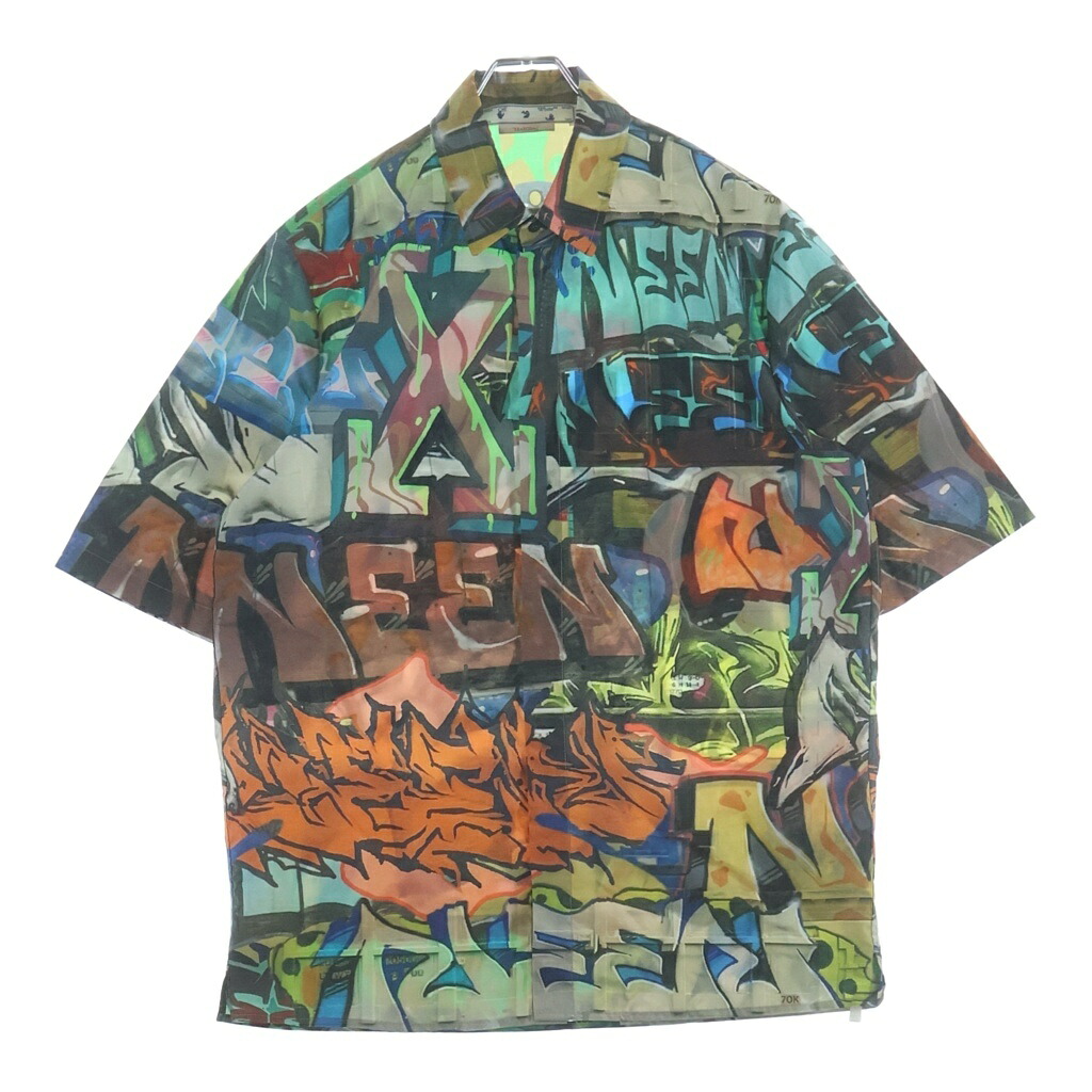 OFF-WHITE(オフホワイト) サイズ:L 22SS Neen S/S Shirts 総柄半袖シャツ 開襟シャツ マルチ OMGA216S22FAB001【中古】【程度A】【カラーマルチカラー】【取扱店舗原宿】｜ブランド買取・販売　BRING