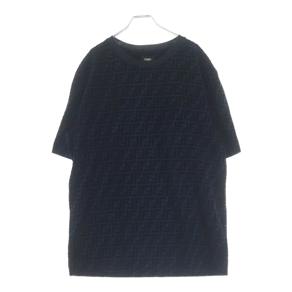 FENDI(フェンディ) サイズ:L 24AW ズッカ FFモチーフ 半袖 クルーネック Tシャツ ブラック FY0936 A7D5 FY0936 A7D5【新古品/中古】【程度S】【カラーブラック】【取扱店舗BRING梅田茶屋町店】｜ブランド買取・販売　BRING