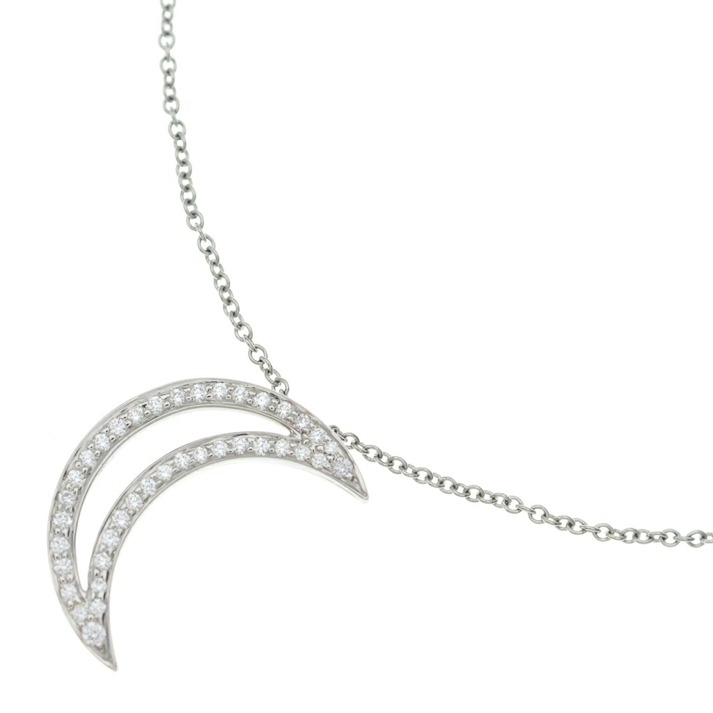TIFFANY & Co.(ティファニー) ムーン ダイヤネックレス ペンダント チェーン プラチナ Pt950【中古】【程度B】【カラーシルバー】【取扱店舗新宿】｜ブランド買取・販売　BRING