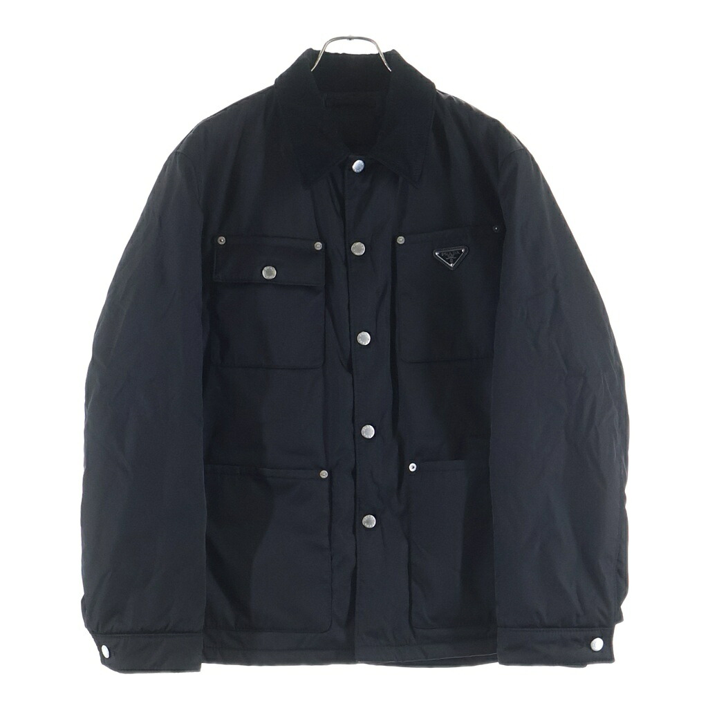 PRADA(プラダ) サイズ:S Re-Nylon Jacket ロゴプレート付 ナイロン ワークジャケット【中古】【程度B】【カラーブラック】【取扱店舗BRING有楽町マルイ店】｜ブランド買取・販売　BRING