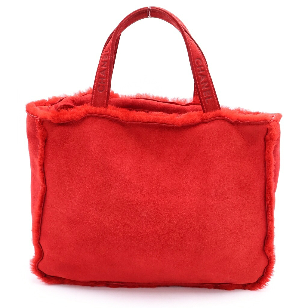 CHANEL(シャネル) ムートントートバッグ ハンドバッグ レッド【中古】【程度B】【カラーレッド】【オンライン限定商品】｜ブランド買取・販売　BRING