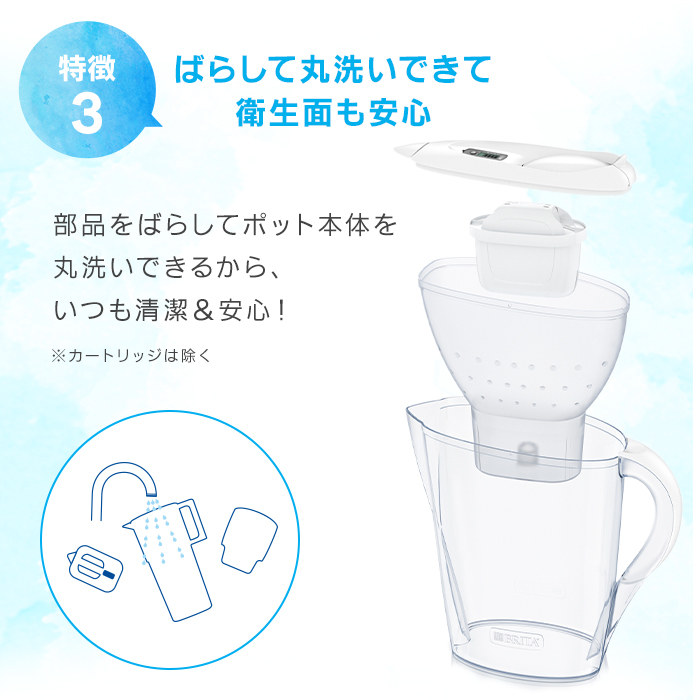 公式 浄水器のブリタ マレーラ ステンレスボトル付 マクストラプラス