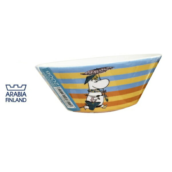 レア物☆新品・アラビア/ARABIA ムーミン どんぶり鉢 朱夏/オン ザ 砂浜(ARABIA FINLAND On The Beach)新品 【2008年夏押さえる】バーコード消印有り【RCP】【ムーミンキャラクターの真っ赤お箱付き添い人】