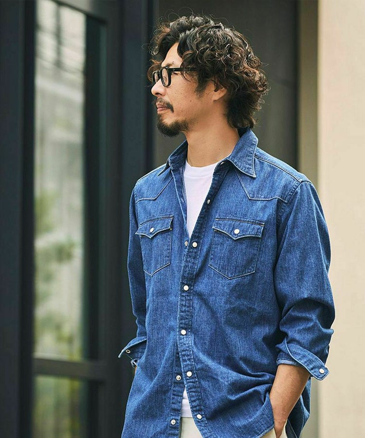 BRITISH MADE ブリティッシュメイド デニムシャツ/リバプール(MEN) 全2色 ウエスタンシャツ 8ozデニム ジンバブエコットン