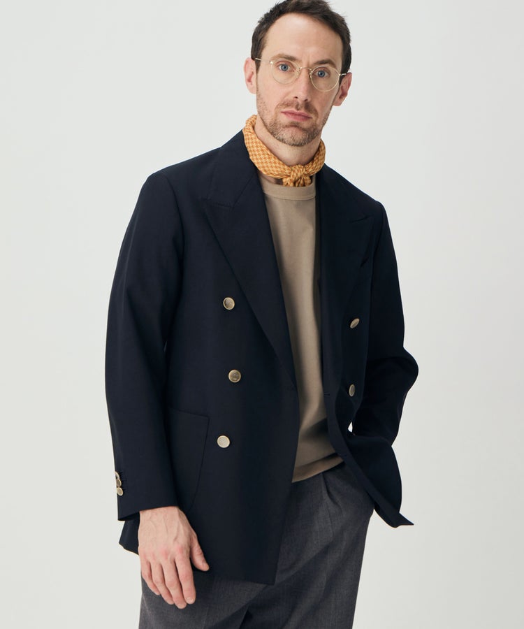 BRITISH MADE ブリティッシュメイド ダブルブレザー/アールズコート(MEN) 全1色 尾州ウール ワイドラペル 通年着用可