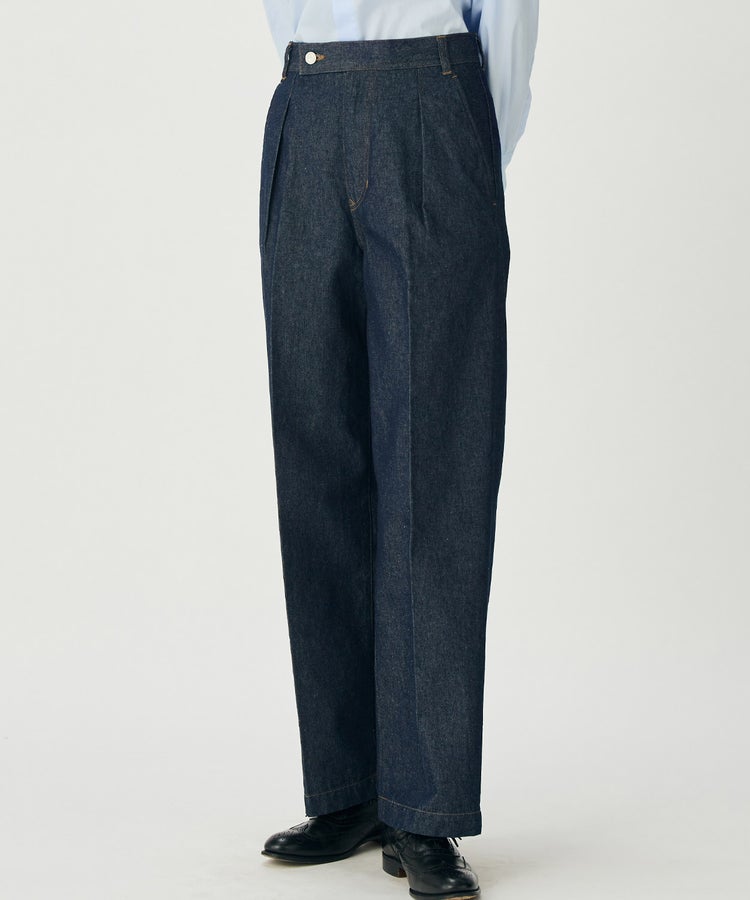 BRITISH MADE ブリティッシュメイド デニムワーキングトラウザーズ(WOMEN) 全2色 ワンタック ワイドシルエット 股上やや深め 通年着用可|BRITISH MADE 店